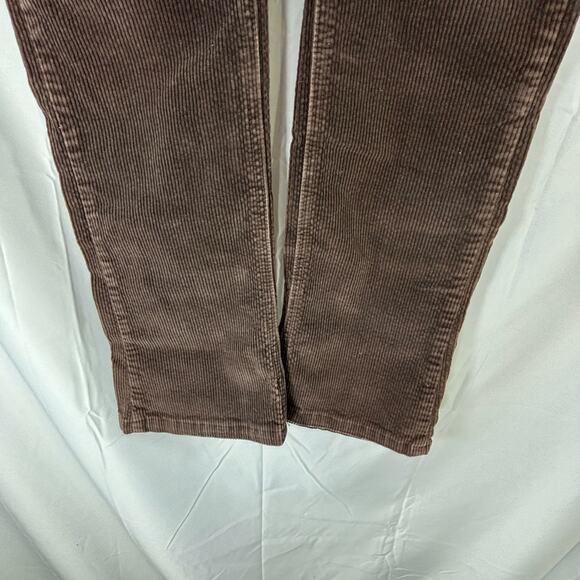 Vintage-Inspired Free People Brown Corduroy Pants Size 27 Low Rise, Slight Flare - Picture 4 of 8